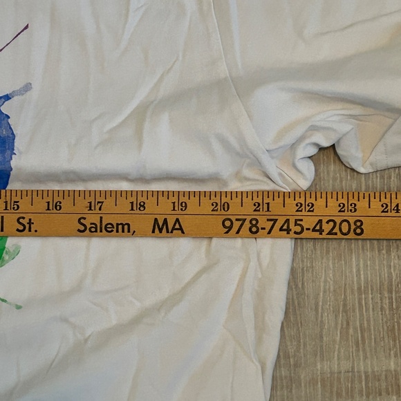 Psycho Bunny Mens 8 XXL White Multi Color Graphic Tee Shirt Cotton Logo MSRP $60 - Picture 6 of 6